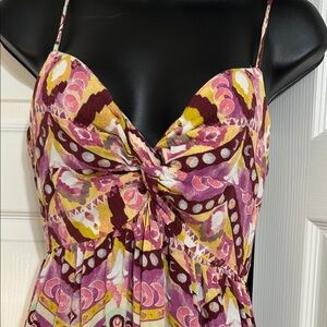 Rewind Bohemian Pink and Purple  halter Maxi Dress